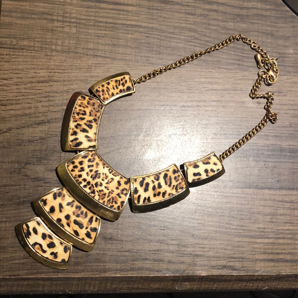 Black & Gold Leopard Necklace